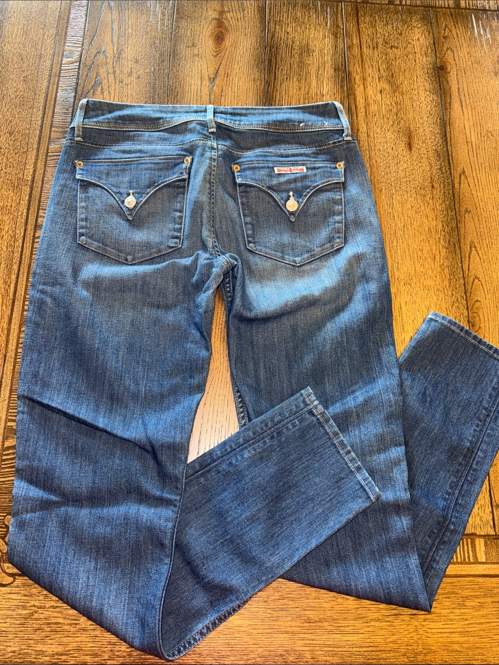 Hudson Jeans Collin Flap Women's Dark Blue Skinny Jeans with Back Flap Pockets